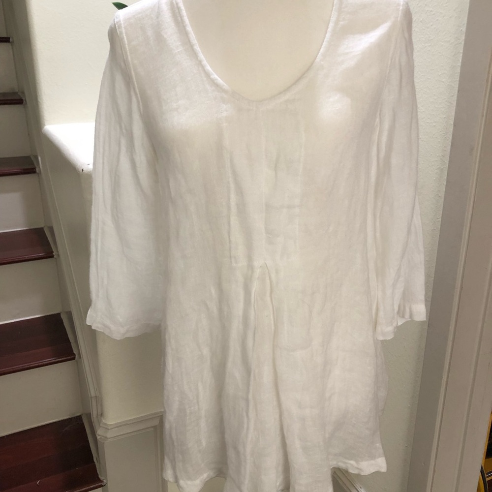 Flax White Women's Tunic Top